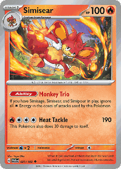 Simisear Pokémon TCG card art