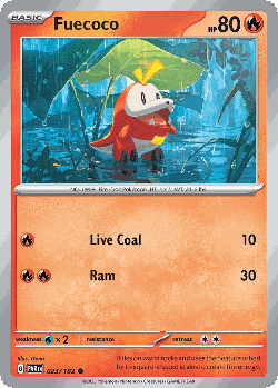 Fuecoco Pokémon TCG card art