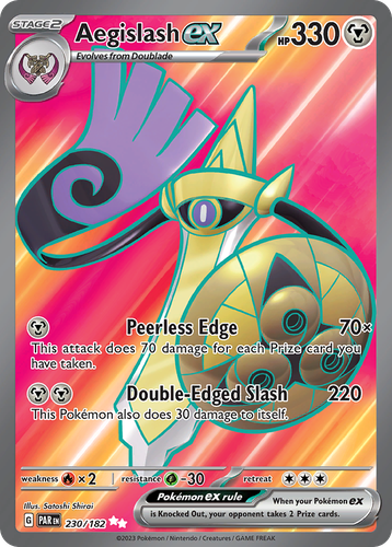 Aegislash ex #230 from Paradox Rift - Ultra Rare - Illustrated by Satoshi Shirai