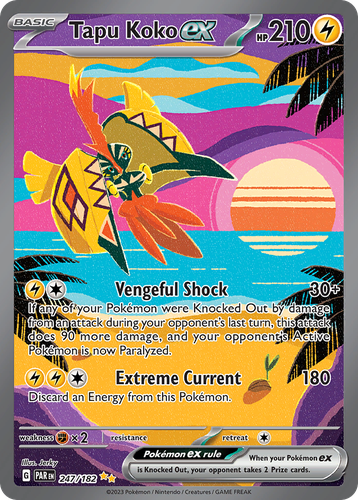 Tapu Koko ex #247 from Paradox Rift - Special Illustration Rare - Illustrated by Jerky