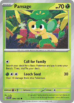 Pansage Pokémon TCG card art