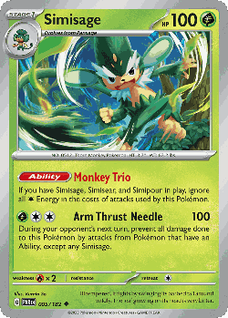 Simisage Pokémon TCG card art