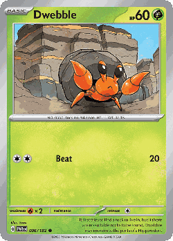 Dwebble Pokémon TCG card art