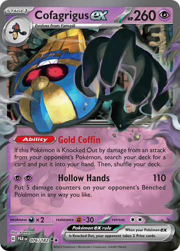 Cofagrigus ex #76 from Paradox Rift - Double Rare - Illustrated by kawayoo