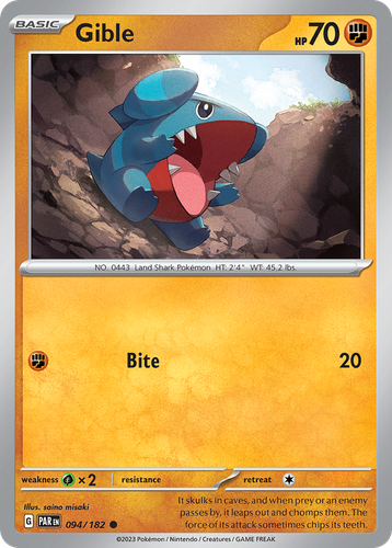 Gible #94 from Paradox Rift - Common - Illustrated by saino misaki