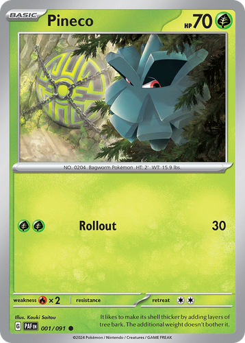 Pineco Pokémon TCG card art