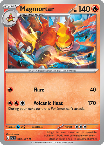 Magmortar Pokémon TCG card art