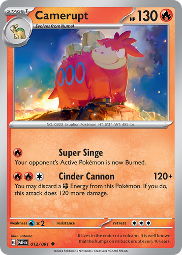 Camerupt Pokémon TCG card art