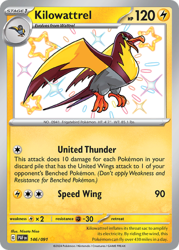 Kilowattrel 146, Paldean Fates