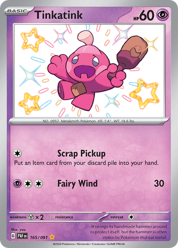 Tinkatink #165 from Paldean Fates - Shiny Rare - Illustrated by yuu