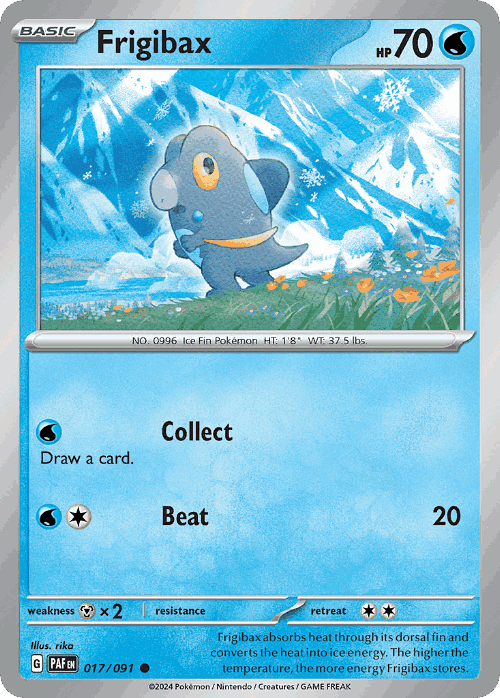 Frigibax #17 from Paldean Fates - Common - Illustrated by rika