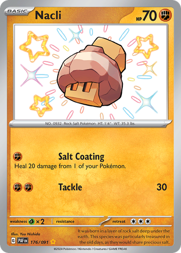 Nacli #176 from Paldean Fates - Shiny Rare - Illustrated by Yuu Nishida