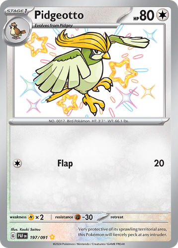Pidgeotto 197, Paldean Fates