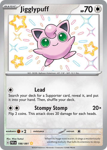 Jigglypuff #198 from Paldean Fates - Shiny Rare - Illustrated by Misa Tsutsui
