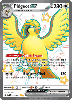 Pidgeot ex 221, Paldean Fates