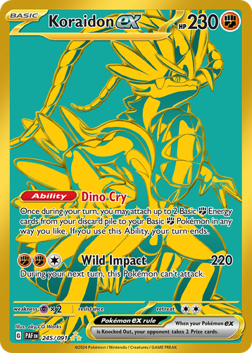Koraidon ex #245 from Paldean Fates - Hyper Rare - Illustrated by aky CG Works