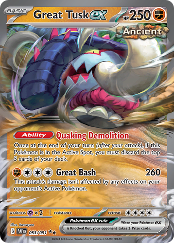 Great Tusk ex 53, Paldean Fates