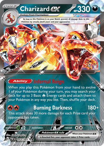 Charizard ex #54 from Paldean Fates - Double Rare - Illustrated by 5ban Graphics