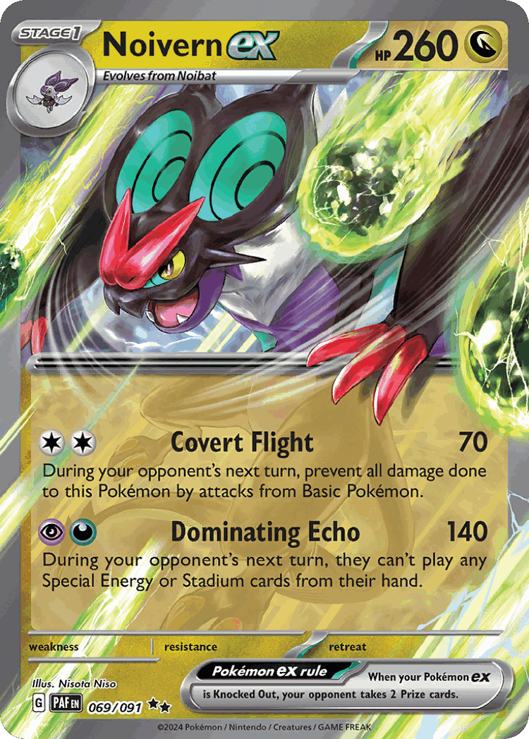 Noivern ex #69 from Paldean Fates - Double Rare - Illustrated by Nisota Niso