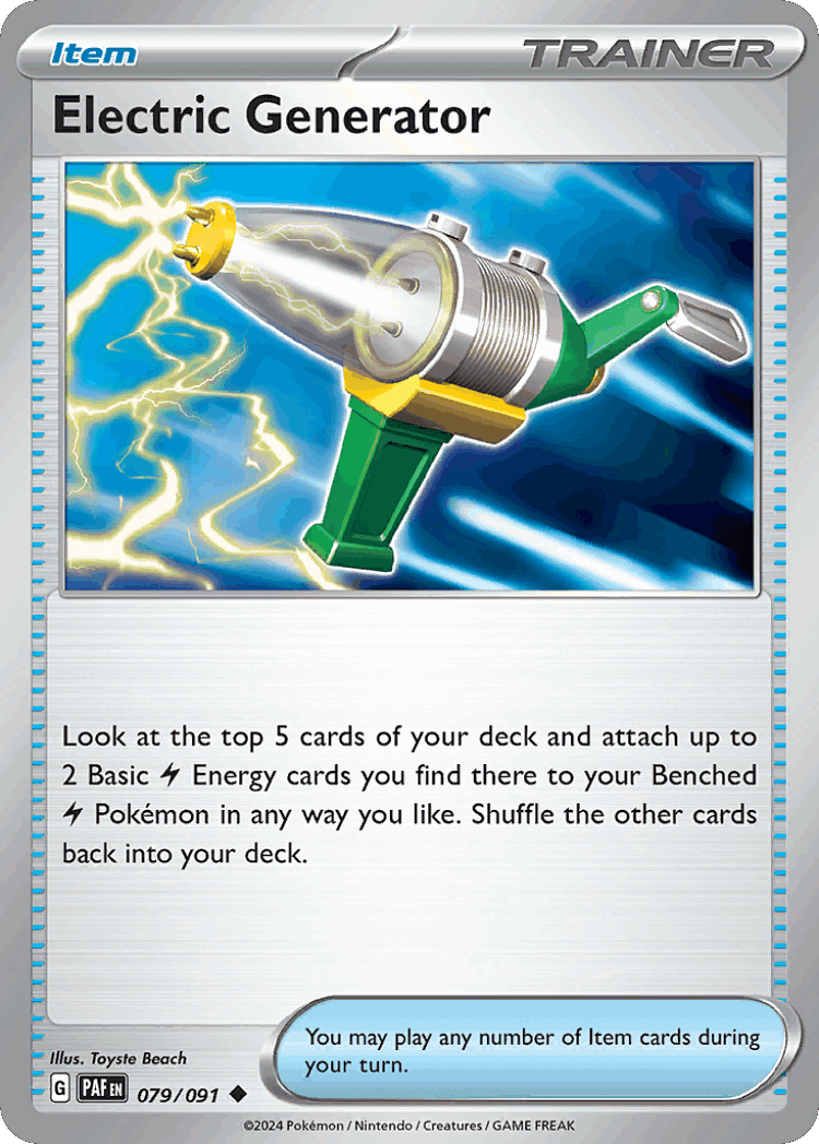 Electric Generator #79 from Paldean Fates - Uncommon - Illustrated by Toyste Beach