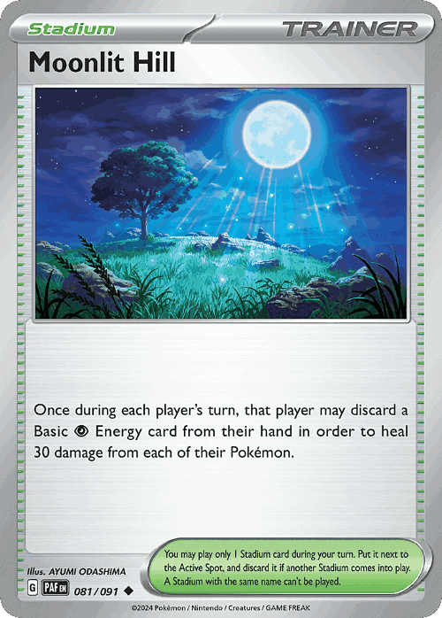 Moonlit Hill #81 from Paldean Fates - Uncommon - Illustrated by AYUMI ODASHIMA