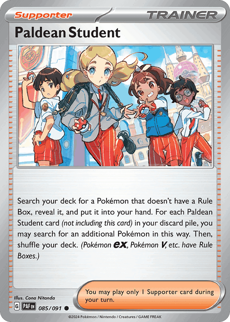 Paldean Student #85 from Paldean Fates - Common - Illustrated by Cona Nitanda