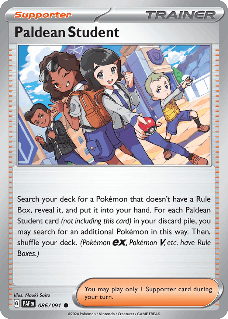 Paldean Student #86 from Paldean Fates - Common - Illustrated by Naoki Saito