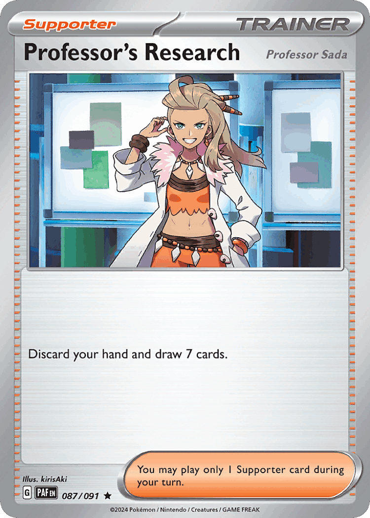 Professor's Research #87 from Paldean Fates - Rare - Illustrated by kirisAki
