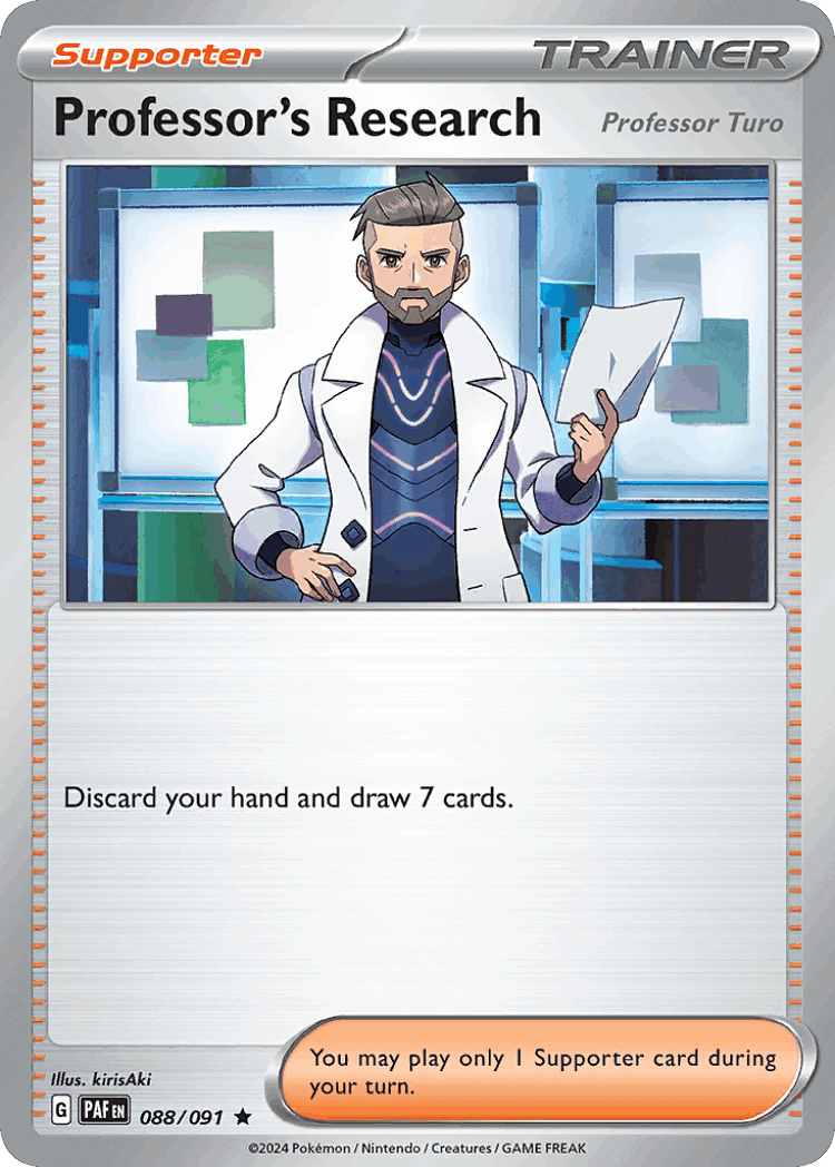Professor's Research #88 from Paldean Fates - Rare - Illustrated by kirisAki