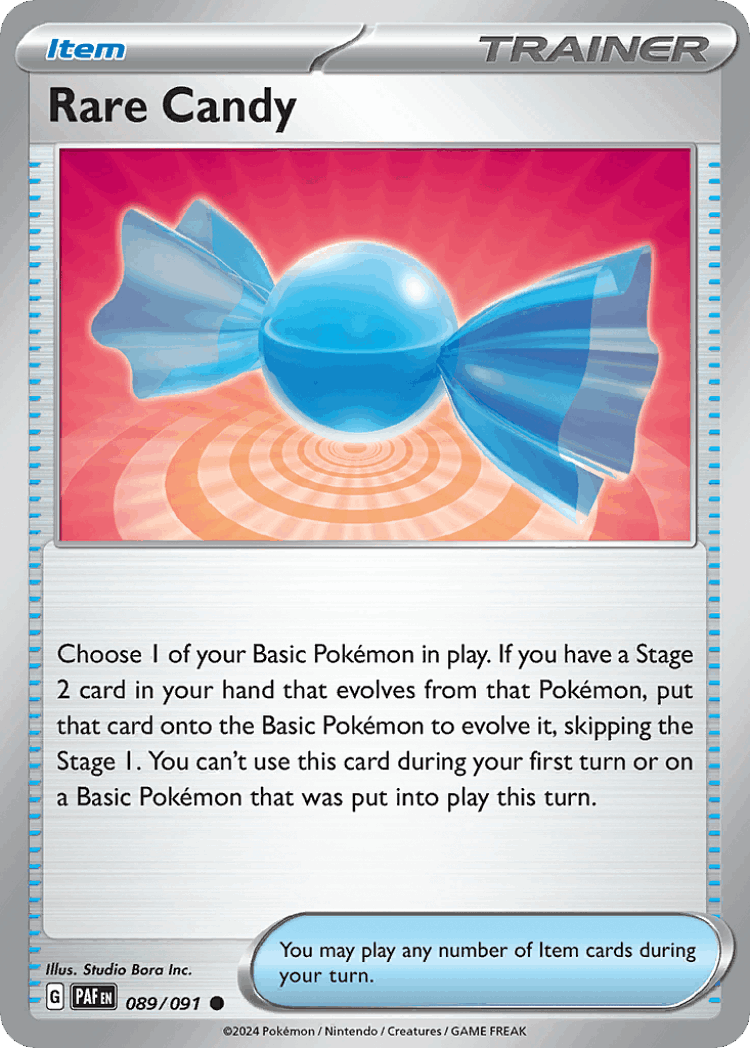 Rare Candy #89 from Paldean Fates - Common - Illustrated by Studio Bora Inc.