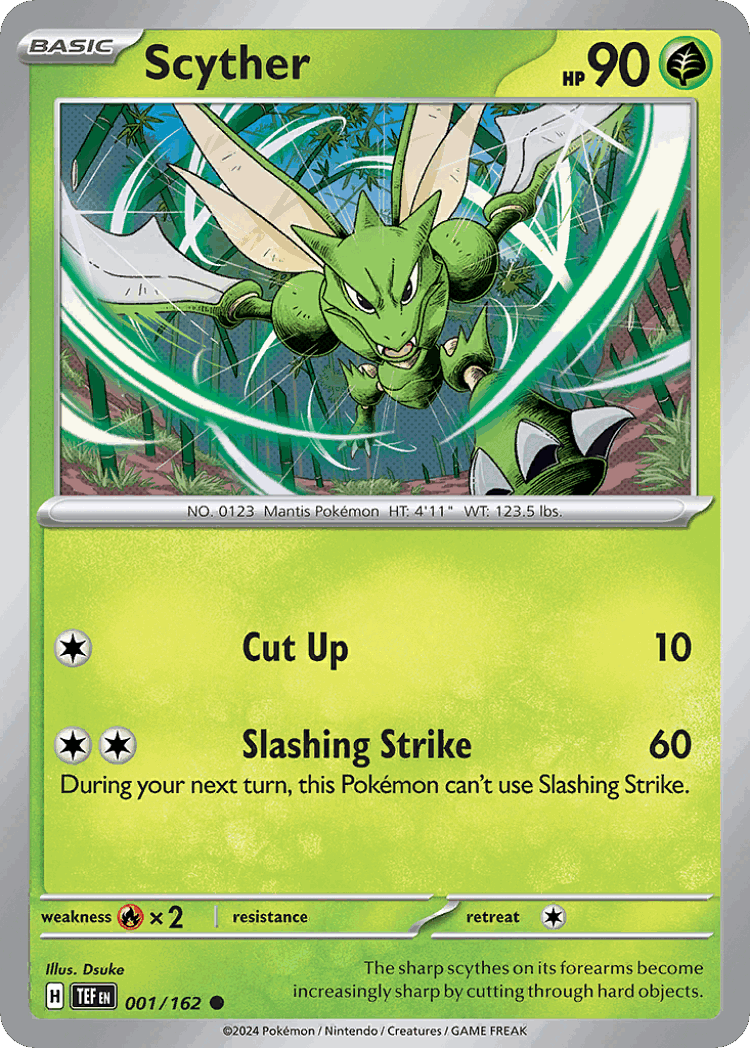 Scyther #1 from Temporal Forces - Common - Illustrated by Dsuke