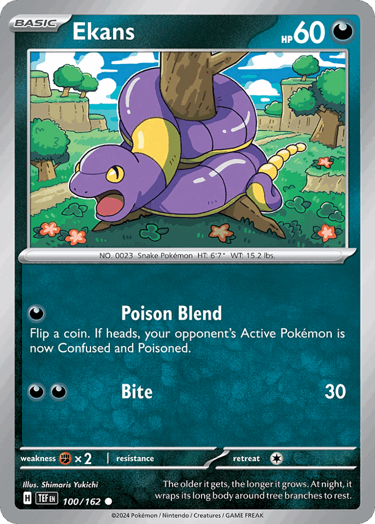 Ekans #100 from Temporal Forces - Common - Illustrated by Shimaris Yukichi