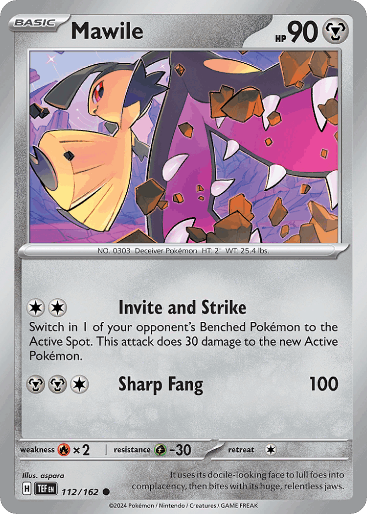 Mawile #112 from Temporal Forces - Common - Illustrated by aspara