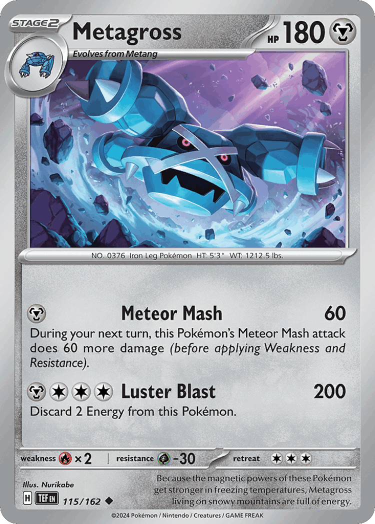 Metagross #115 from Temporal Forces - Uncommon - Illustrated by Nurikabe