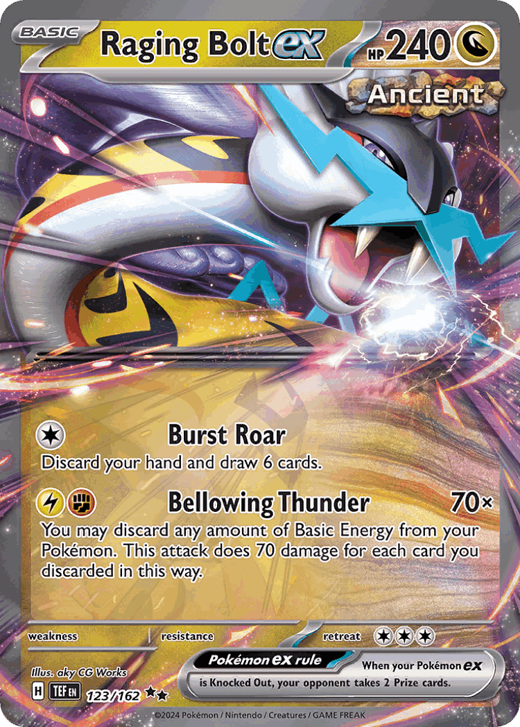 Raging Bolt ex #123 from Temporal Forces - Double Rare - Illustrated by aky CG Works
