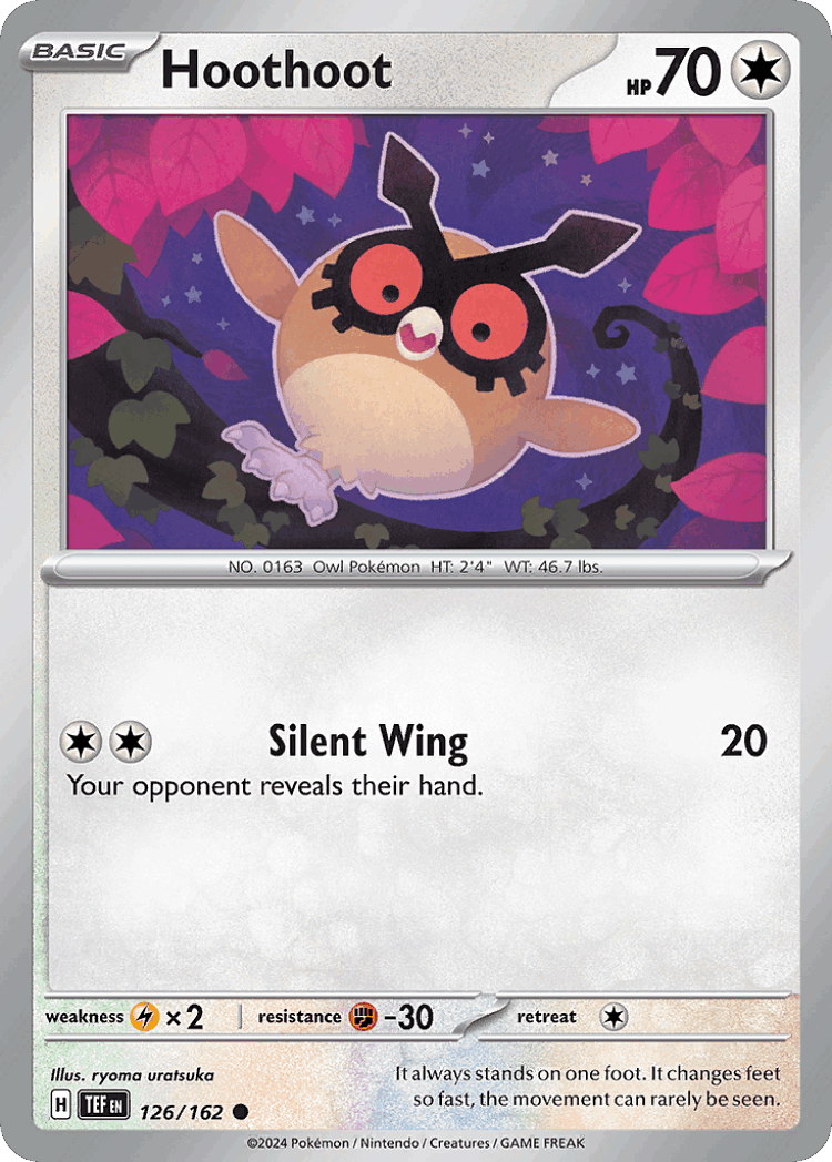 Hoothoot #126 from Temporal Forces - Common - Illustrated by ryoma uratsuka