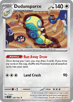 Dudunsparce Pokémon TCG card art