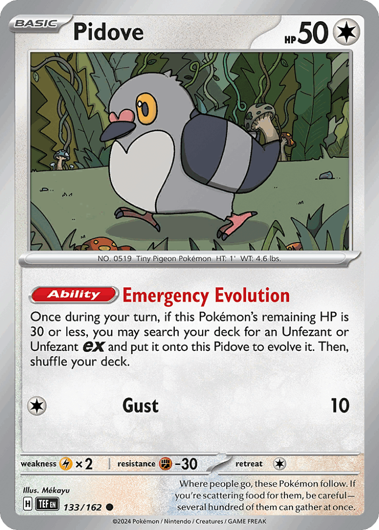 Pidove #133 from Temporal Forces - Common - Illustrated by Mékayu