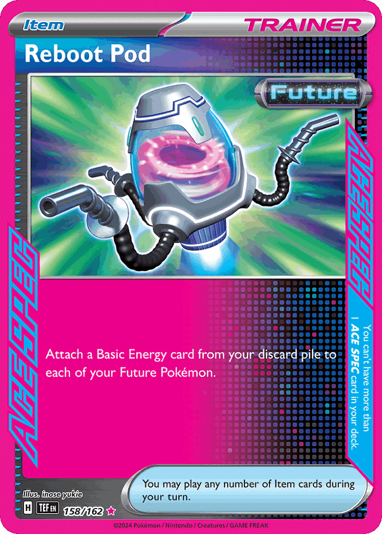 Reboot Pod #158 from Temporal Forces - ACE SPEC Rare - Illustrated by inose yukie