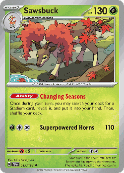 Sawsbuck Pokémon TCG card art