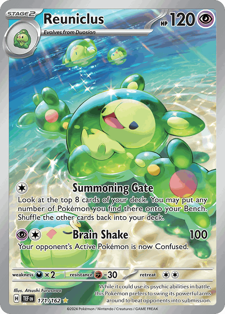 Reuniclus #171 from Temporal Forces - Illustration Rare - Illustrated by Atsushi Furusawa