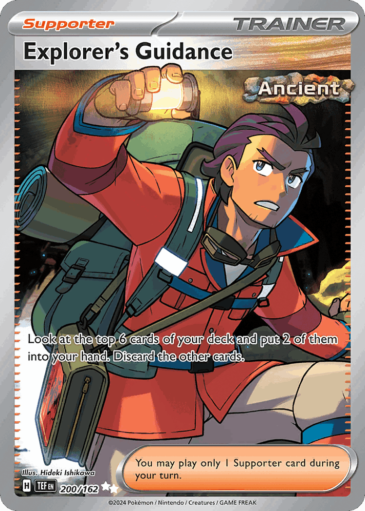 Explorer's Guidance #200 from Temporal Forces - Ultra Rare - Illustrated by Hideki Ishikawa