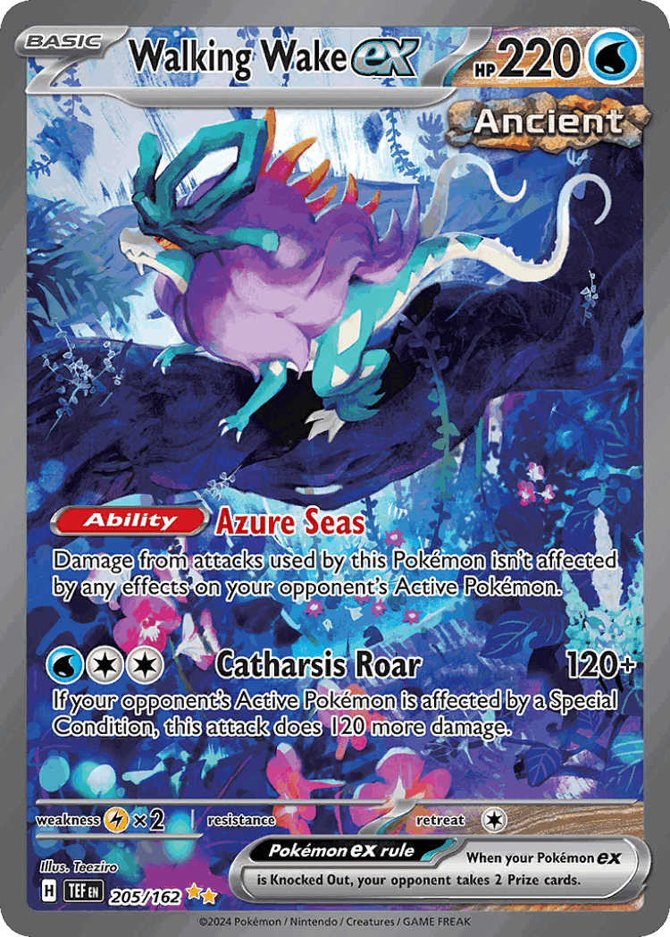 Walking Wake ex #205 from Temporal Forces - Special Illustration Rare - Illustrated by Teeziro