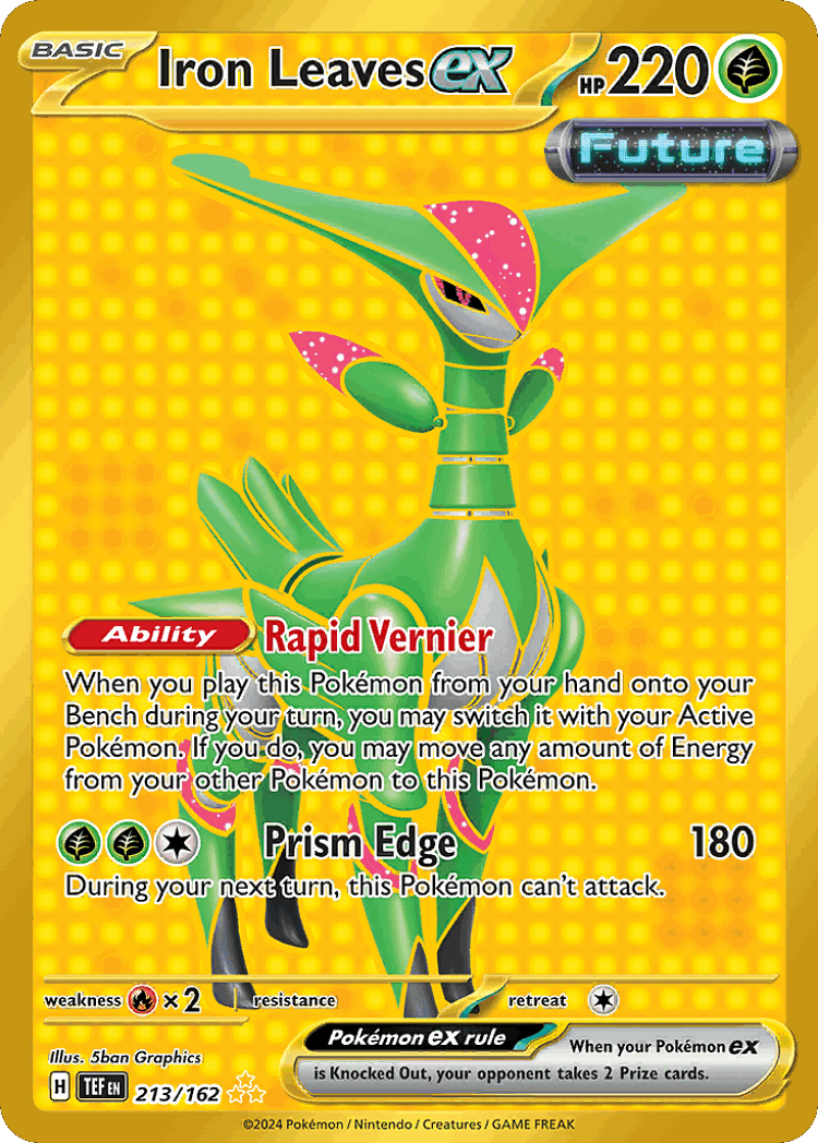 Iron Leaves ex #213 from Temporal Forces - Hyper Rare - Illustrated by 5ban Graphics