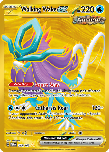 Walking Wake ex #215 from Temporal Forces - Hyper Rare - Illustrated by takuyoa