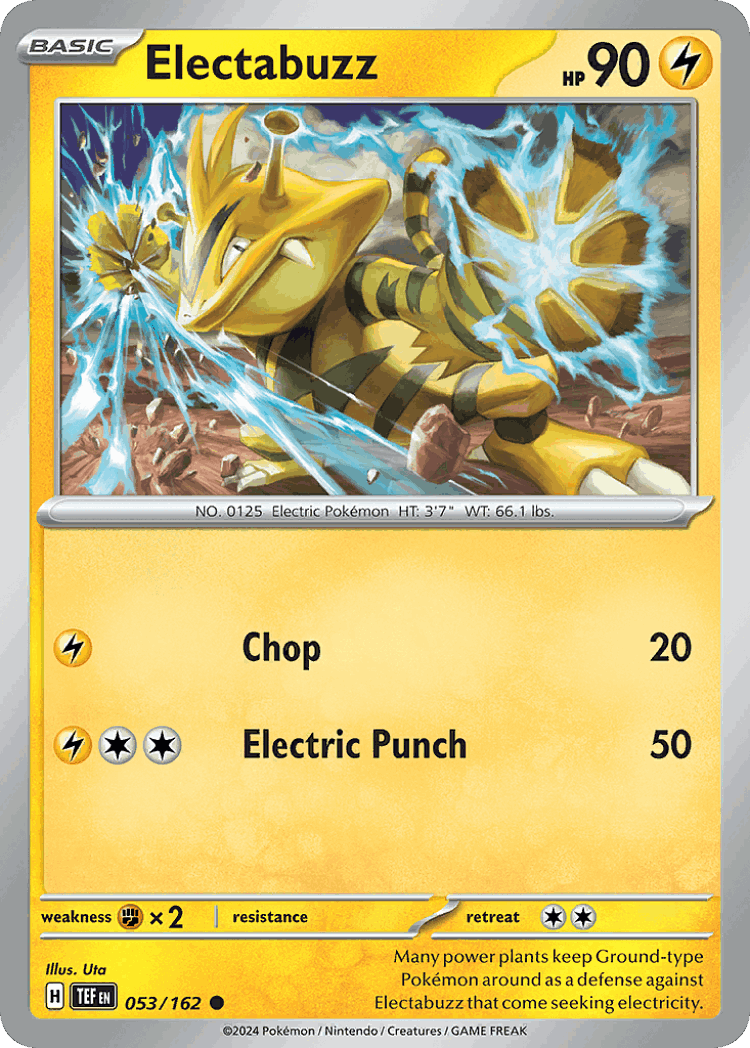 Electabuzz #53 from Temporal Forces - Common - Illustrated by Uta