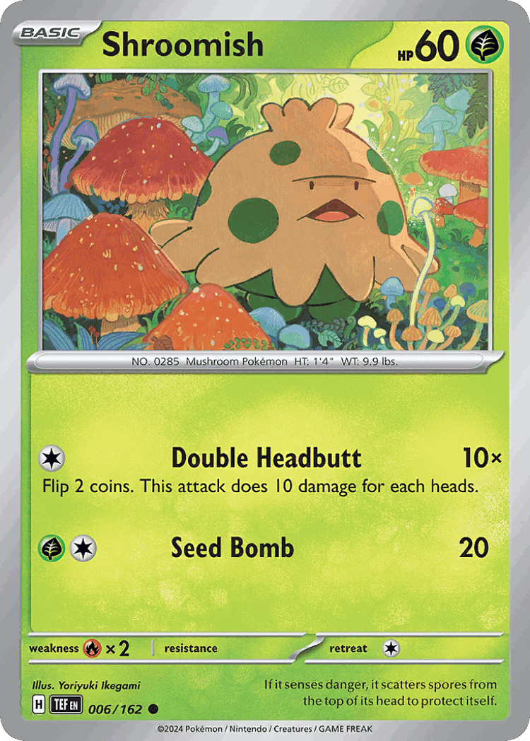 Shroomish #6 from Temporal Forces - Common - Illustrated by Yoriyuki Ikegami