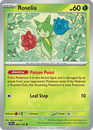Roselia Pokémon TCG card art