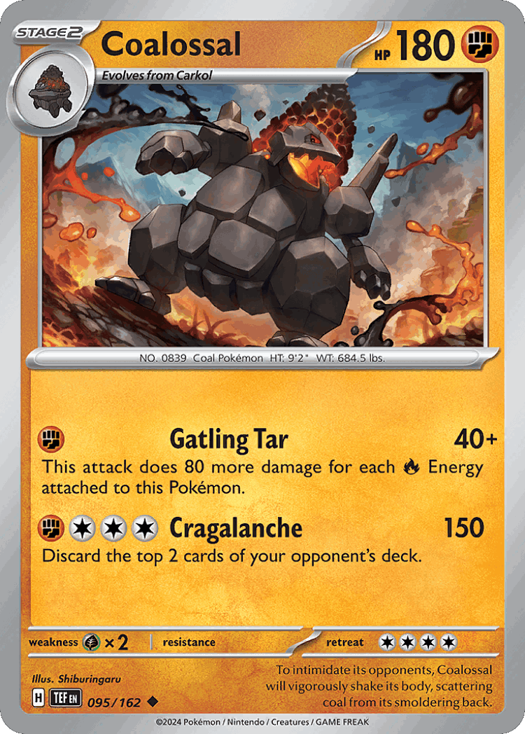 Coalossal #95 from Temporal Forces - Uncommon - Illustrated by Shiburingaru