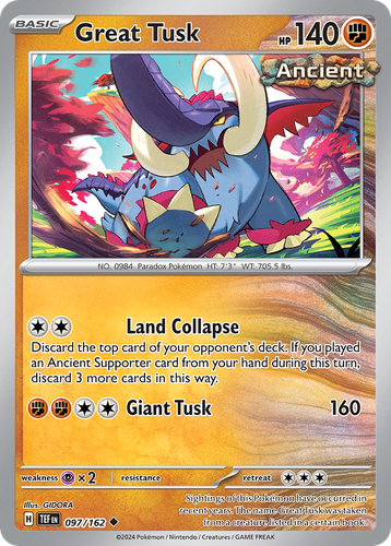 Great Tusk 97, Temporal Forces